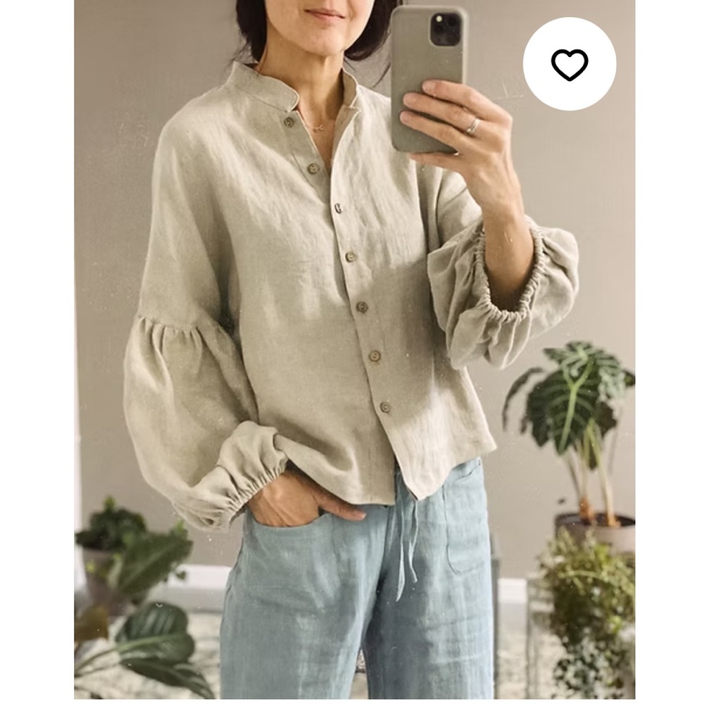 Simply Grey Linen Top EVA size M/L
